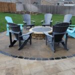 Seating area with paver rug by MADS Lawn and Landscape Specialists